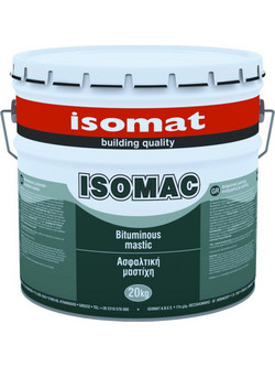 Isomat Isomac Ελαστομερής Επαλειφόμενη Στεγανωτική Ασφαλτική Μαστίχη Ταράτσας Μαύρη 1kg