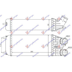 Ψυγειο Intercooler 1.2 THP/1.4-1.6 HDI-1.6 Bluehdi ΜΗΧ/ΑΥΤ. (300x157x80)Φ48.5 Ds DS3 16- - 215006220