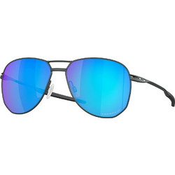 Oakley 6050 04 Ανδρικά Γυαλιά Ηλίου Aviator Μεταλλικά Μαύρα με Μπλε Καθρέπτη Φακό
