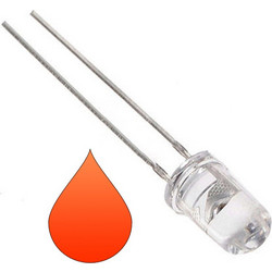 10Pcs F3 5MM Superbright LED (Water Clear - Red Color)
