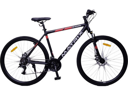 Matrix Runner Ποδήλατο Trekking 28" Αλουμινίου με Δισκόφρενα Μαύρο