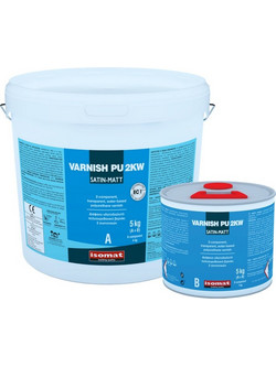 Isomat Varnish Pu 2KW (A+B) Βερνίκι Επιφάνειας Μετάλλου Ξύλου Πέτρας Κονιαμάτων Νερού 5kg