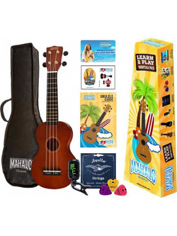 Mahalo Rainbow Series Learn 2 Play Pack Soprano Brown
