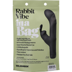 Doc Johnson Ina Bag Rabbit Δονητής Rabbit 16.5cm Μαύρος