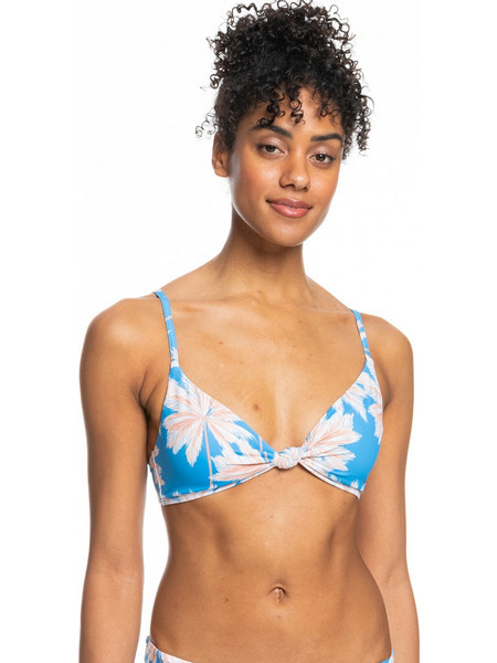 Roxy Love The Surf Bikini Top Τριγωνάκι Floral Μπλε ERJX304911