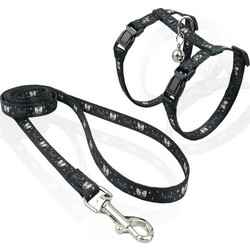 Pet Interest Meow Σετ Σαμαράκι και Οδηγός Γάτας Small Black 10mm Κωδικός: 28405810