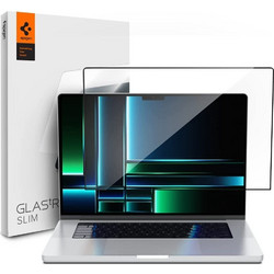Spigen GLAS.tR Slim - Αντιχαρακτικό Fullface Γυάλινο Tempered Glass Οθόνης - Apple MacBook Pro 14 2023 / 2021 - Black (AGL04234) AGL04234