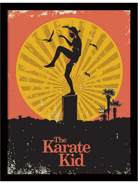 Karate Kid (Sunset) Wooden Framed Print (30x40) - FP13064P
