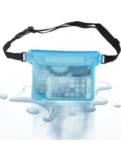 Techsuit - Waterproof Pouch - Universal Silicone Big Bag for Accesories - Blue