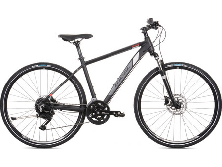 Ideal Optimus 2023 Ποδήλατο Trekking 28" Αλουμινίου με 18 Ταχύτητες και Δισκόφρενα Ανθρακί