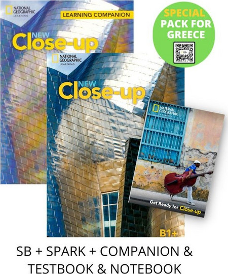 NEW CLOSE-UP B1+ SPECIAL PACK FOR GREECE (SB + SPARK + COMPANION & TESTBOOK & NOTEBOOK)