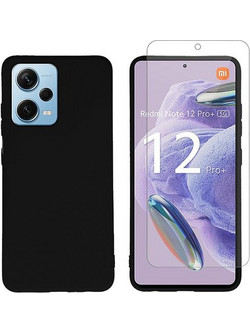 Redshield Xiaomi Redmi Note 12 Pro+ 5G TPU & Tempered Glass Black Θήκη Κινητού & Προστατευτικό Οθόνης