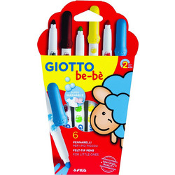 Giotto Be-be Μαρκαδόροι για Μωρά Σετ 6 Χρώματα