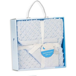 Interbaby Κουβέρτα Αγκαλιάς Fleece 80x110 Γαλάζια