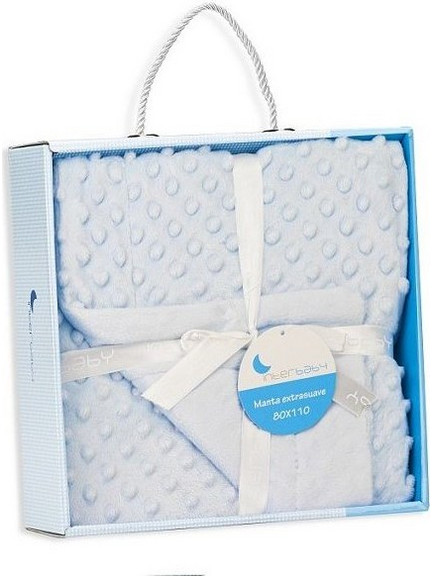 Interbaby Κουβέρτα Αγκαλιάς Fleece 80x110 Γαλάζια