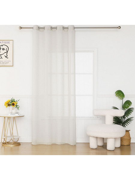 Βιοκαρπέτ Κουρτίνα με Τρουκς 140x285 Seraina 02 White