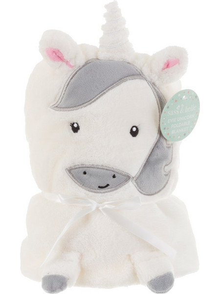 Sass & Belle Unicorn Κουβέρτα Αγκαλιάς Fleece 70x105 Λευκή