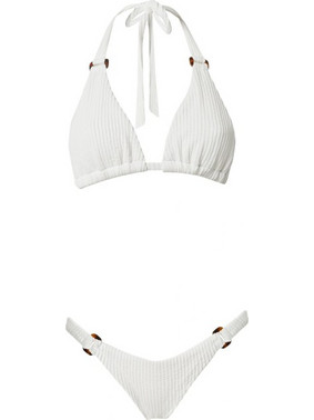 Stefania Frangista Bikini Set Τριγωνάκι Brazil Λευκό SF2350WT/SF2350WB
