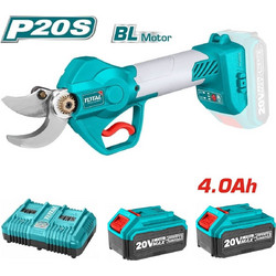 Total TSSLI2001-4S24 Ψαλίδι Κλαδέματος Μπαταρίας 20V 2x4Ah με Κοπή 30mm