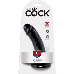 Pipedream King Cock 6" Ρεαλιστικό Dildo με Βεντούζα 15cm Μαύρο]
