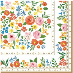 Χαρτοπετσέτες Boho Flowers Πολύχρωμες 20τμχ Κωδ : 414BOFL marva