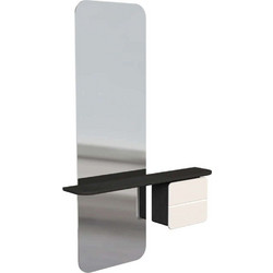 Καθρέπτης Τοίχου One More Look 5108C5620-1 78x15x118cm Black Oak-White Umage Ατσάλι,Ξύλο