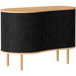 Μπουφές Audacious Faux Leather 5600C5600-7 100x50x67cm Oak-Charcoal Umage Ξύλο,Τεχνόδερμα