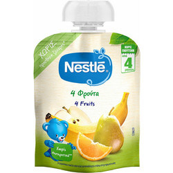 Nestle Βρεφικό Ρόφημα Φρουτοπουρές 4 Φρούτα 4m+ 90gr