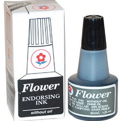 Μελάνι για Ταμπόν Flower Μαύρο 30ml