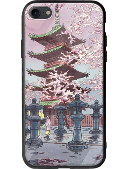 Θήκη Ukiyo-e - Cherry Blossom iPhone 7 Groove TPU (Tempered Glass και TPU)