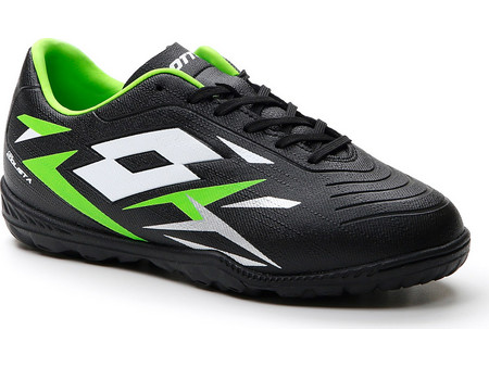 Lotto Solista 700 VI TF JR 218137-1I3 Παιδικά Ποδοσφαιρικά Παπούτσια με Σχάρα Μαύρα Πράσινα