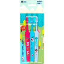 Tepe Mini Extra Soft 0-3 Παιδικές Οδοντόβουρτσες 3τμχ Κοραλί Γαλάζια Μωβ
