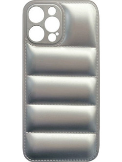 Θήκη Πλάτης Σιλικόνης Puffer Jacket για Iphone 14 Pro Χρώμα: Ασημί (oem)