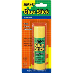 Amos Κόλλα Stick για Χαρτί 35gr Χωρίς Διαλύτες 134GSW35B1