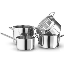 Κατσαρόλες ανοξείδωτες σετ 4 τμχ