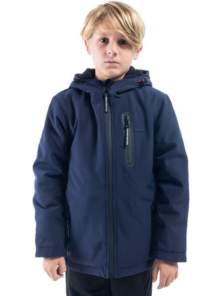 District75 Παιδικό Μπουφάν Χειμωνιάτικο Softshell Μπλε 223KBJA-931-011