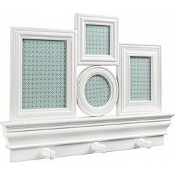 Bizzotto Lizzy Κορνίζα Mdf/Πλαστική Λευκή 4 Θέσεων 58,5x6x40,8