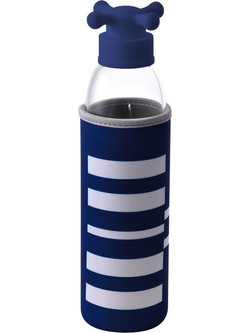 Benetton Po Μπουκάλι Νερού Γυάλινο Διάφανο/Μπλε 550 ml