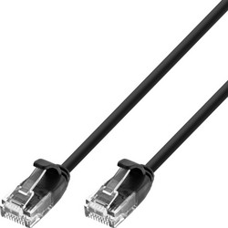 Techly U/UTP Cat.6 Καλώδιο Δικτύου Ethernet 10m Black U6-SLIM-100BK2