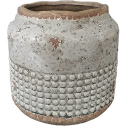 Βάζο Γκρι Αντικέ Κεραμικό Φ18x16cm