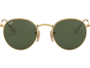 Ray-Ban RB3447N 001 Γυαλιά Ηλίου Στρογγυλά Μεταλλικά Χρυσά με Πράσινο Polarized Φακό