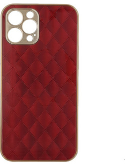 GKK Electroplate Glass Case Apple iPhone 12 Pro Max Cube Κόκκινο