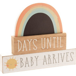 Ξύλινη Πινακίδα Αντίστροφης Μέτρησης Petit Cheri Days Until Baby (0025308)