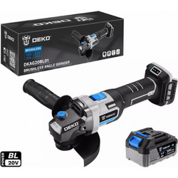 DeKo DKAG20BL01-S2 Γωνιακός Τροχός Μπαταρίας 20V 125mm 1x4Ah