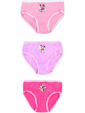 Παιδικό Σετ 3 Εσώρουχα Σλιπ Minnie Mouse Για Κορίτσι Ροζ Μοβ Χρώμα
