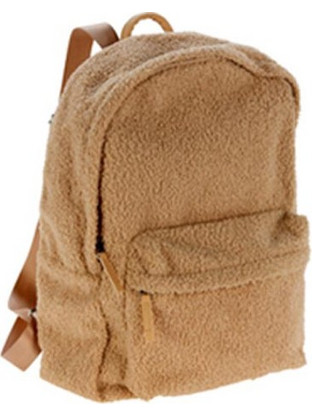 Γυναικεία τσάντα πλάτης backpack με 2 θήκες, 32x5x43 cm Μπεζ - Aria Trade