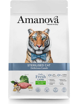 Amanova Adult Sterilised Low Grain with Delicious Lamb 4kg