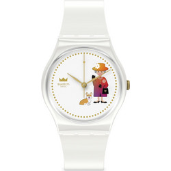 Swatch Γυναικείο Ρολόι με Λευκό Καουτσούκ Λουράκι GZ711
