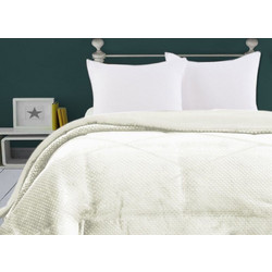 Γαρύφαλλο Κουβερτοπάπλωμα Μονό 160x220 Sherpa Diamond Εκρού