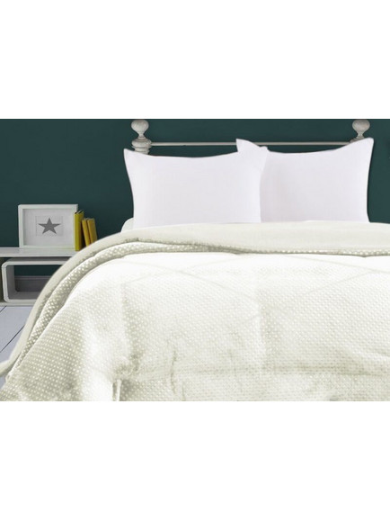 Γαρύφαλλο Κουβερτοπάπλωμα Μονό 160x220 Sherpa Diamond Εκρού